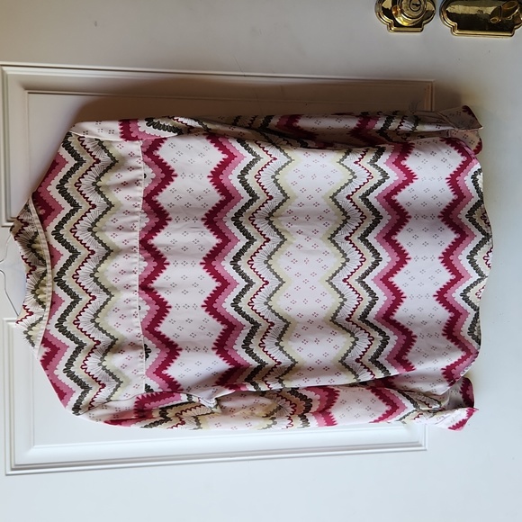 Candie's Long-Sleeved Blouse Size S Color Pink/White/Green - Picture 7 of 8